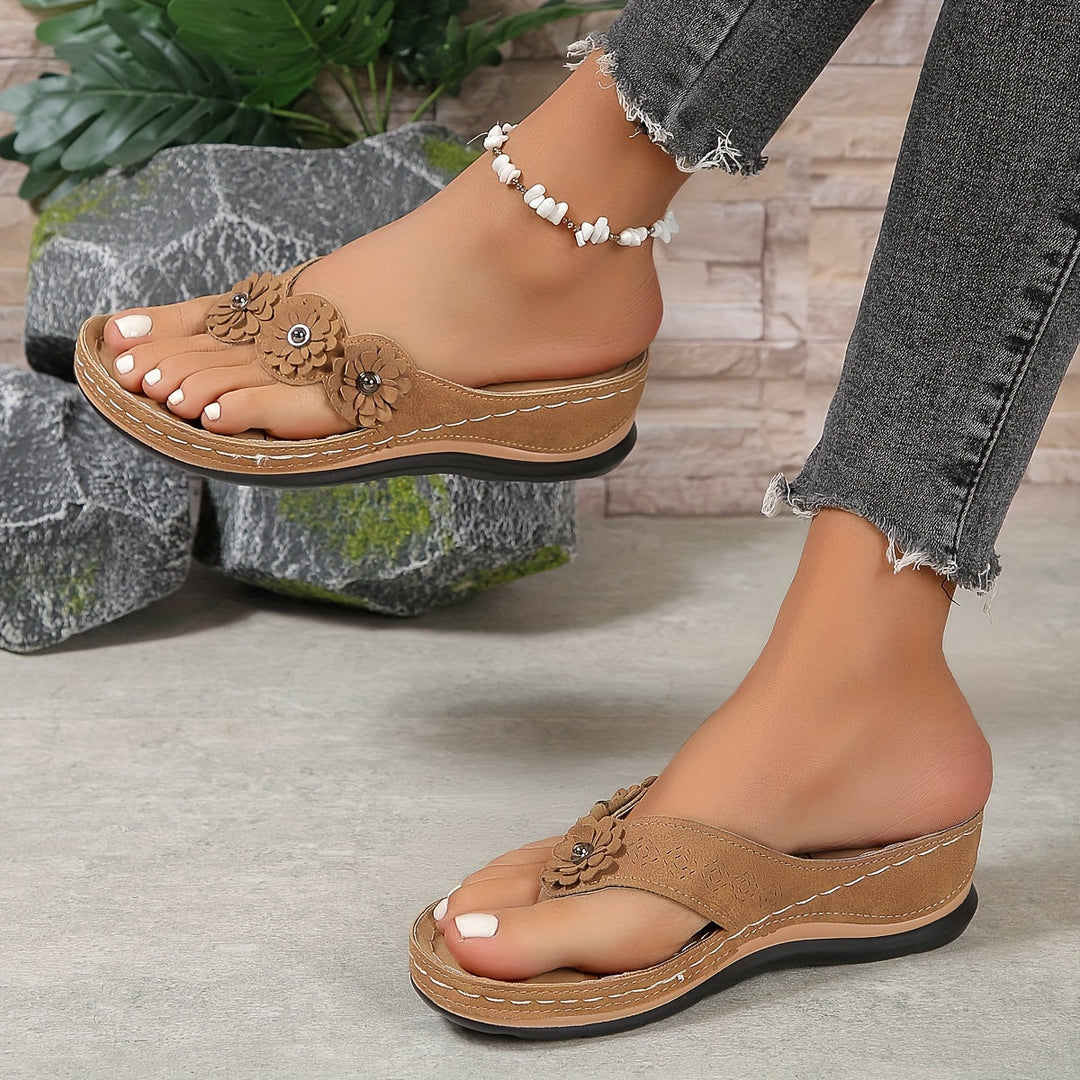 Pippa | Open Toe Platform Wedge Sandals For Women
