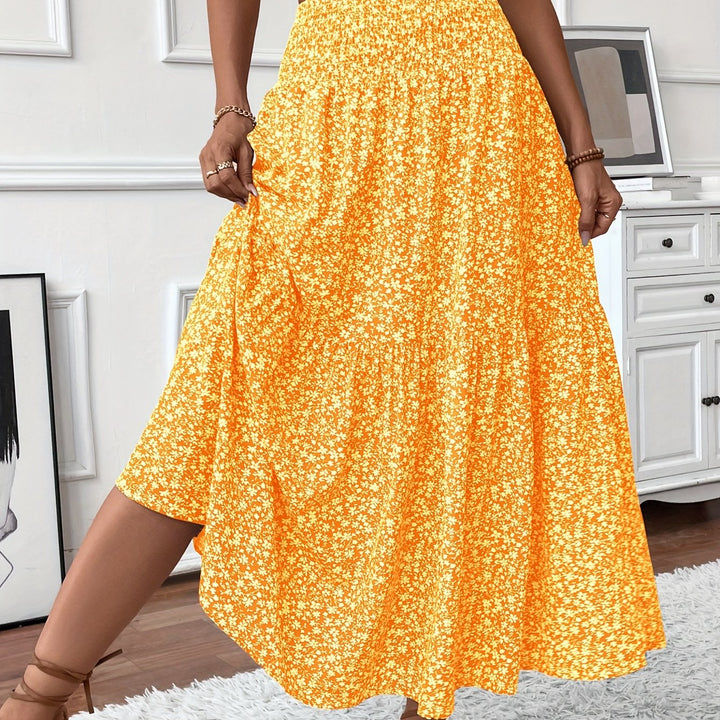 Malika – Tiered Floral Maxi Skirt