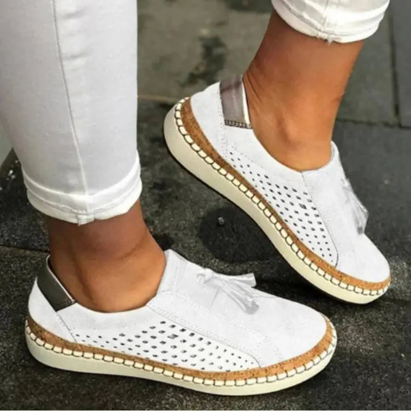 Mila | Perforated Slip-On Loafers For Women