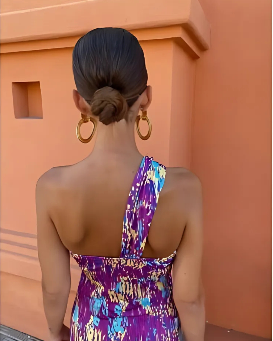 Maria Elegant One-Shoulder Maxi Dress