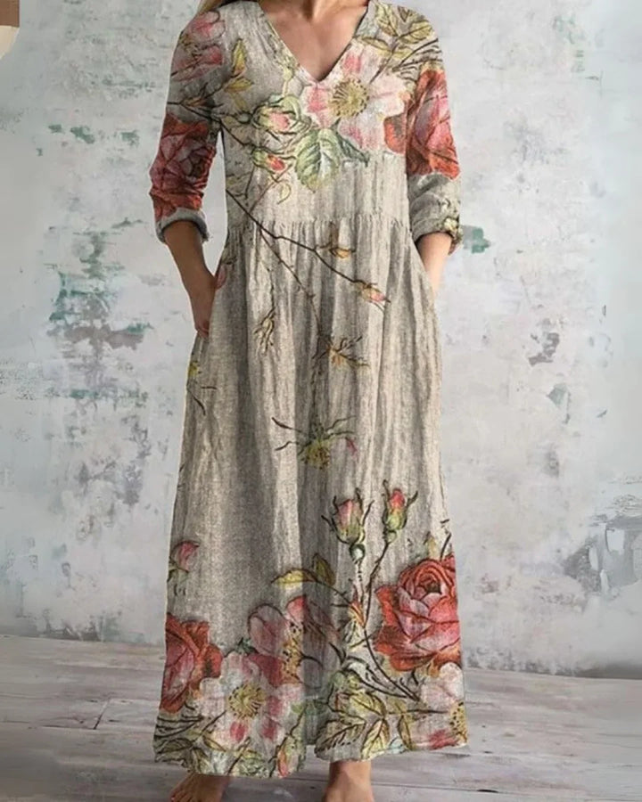 Vintage Floral Maxi Dress