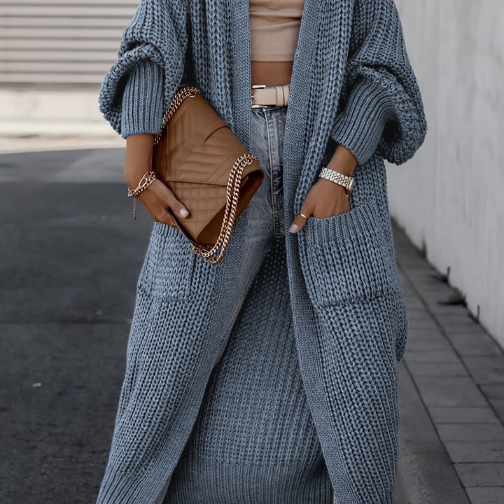 Layla™ -  Elegant Deep V-Neck Long Sleeve Cardigan