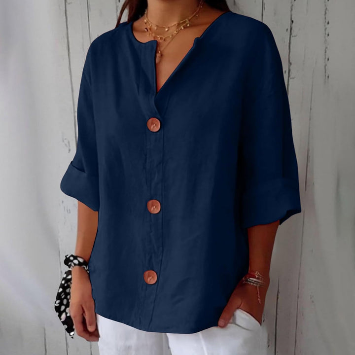Clara™ | Coastal Linen Blouse
