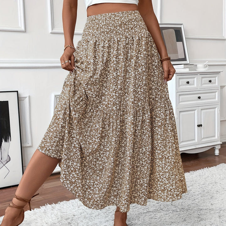 Malika – Tiered Floral Maxi Skirt