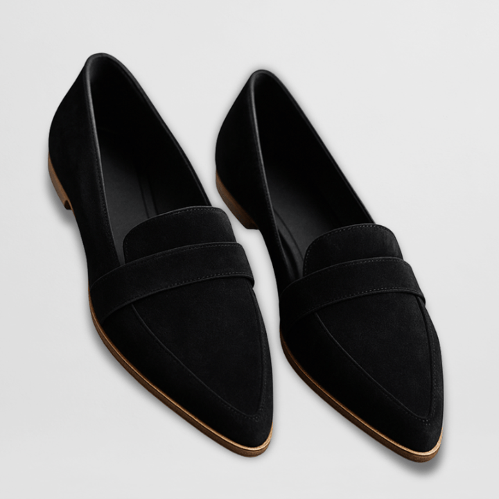 Rania | Suede Pointed Toe Loafers For Women