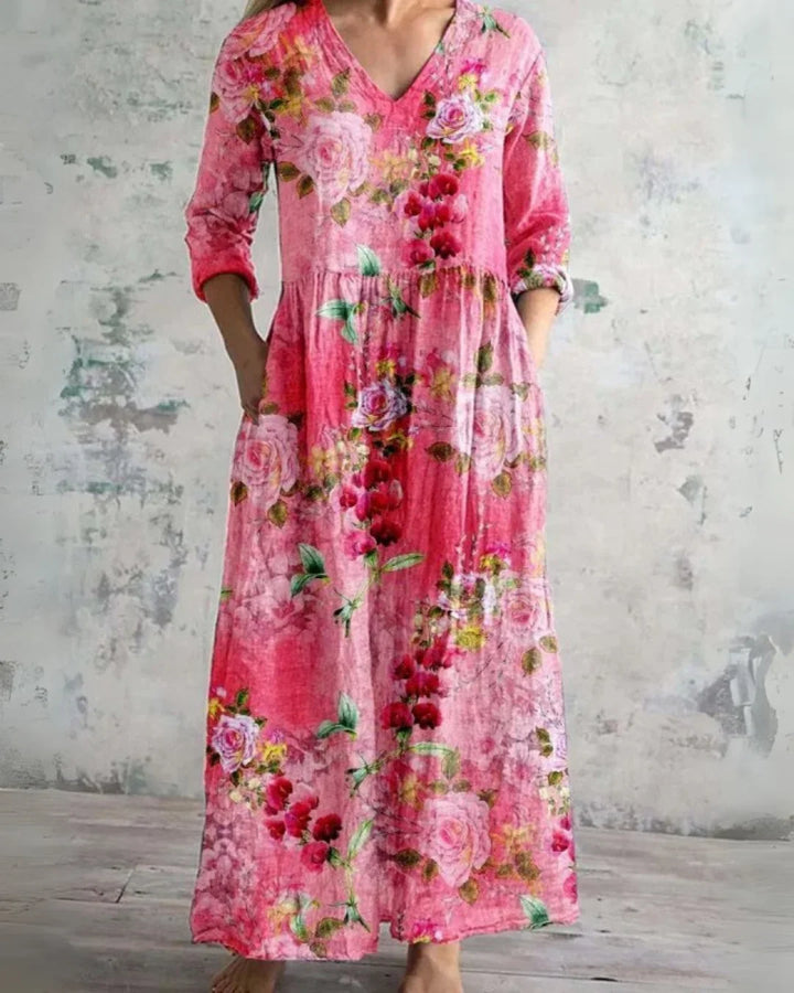 Vintage Floral Maxi Dress