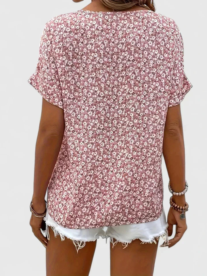 Whitney | Button-Down Short Sleeve Blouse For Women