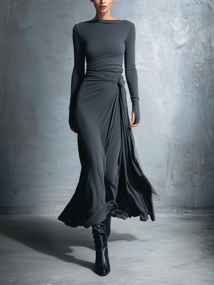 Yasmina™ - Maxi Dress With Side Tie