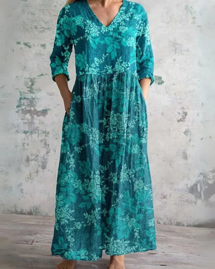 Vintage Floral Maxi Dress