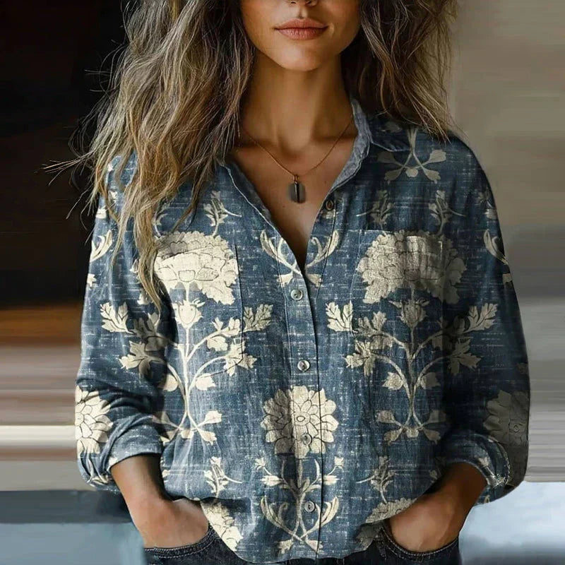 Mabel | Button-Down Bohemian Blouse For Women