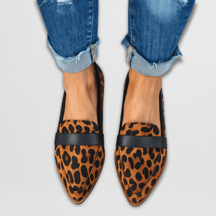 Rania | Suede Pointed Toe Loafers For Women