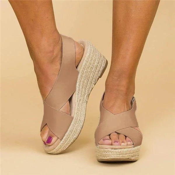 Cherie | Platform Open Toe Espadrille Sandals For Women