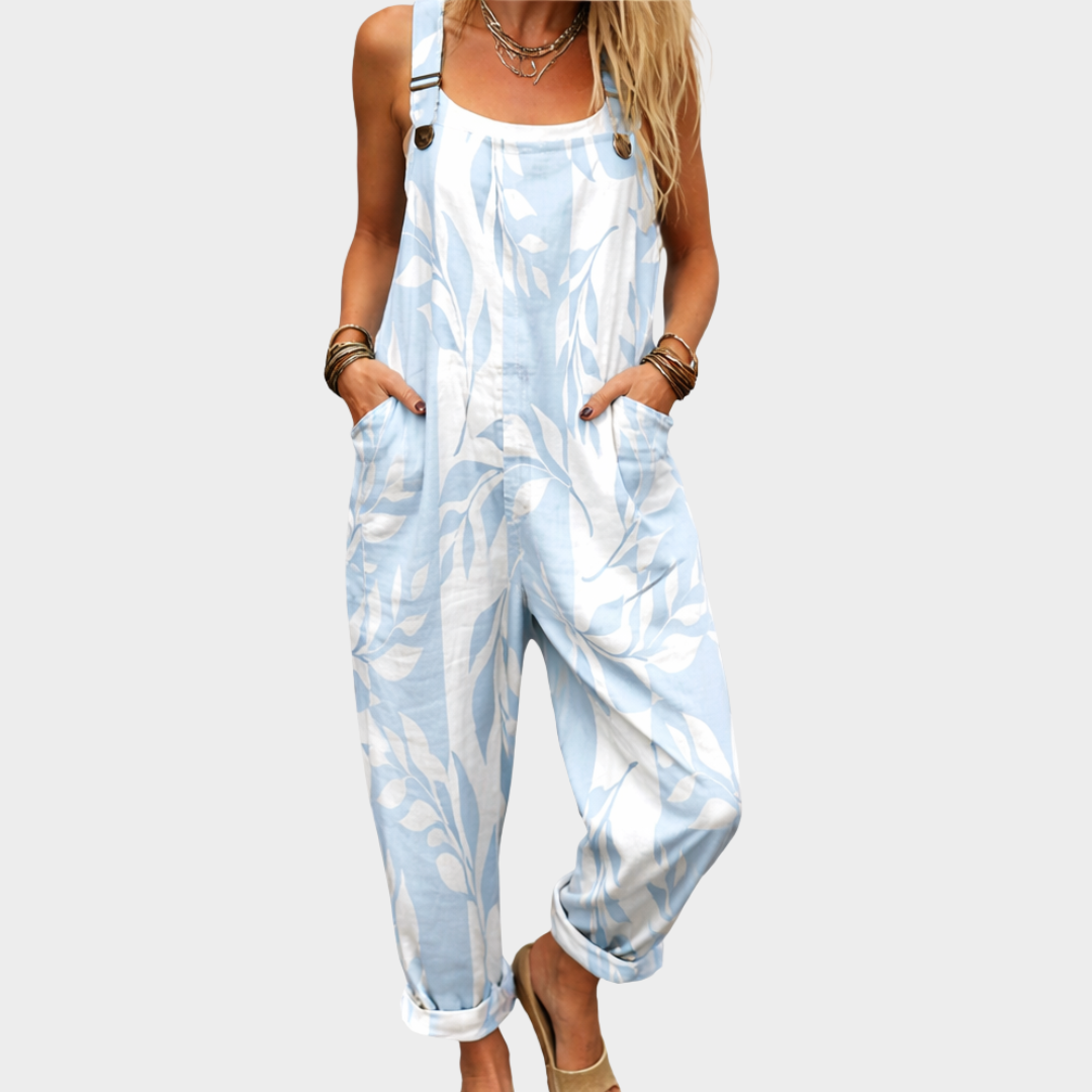 Hannah | Relaxed Printed Dungarees
