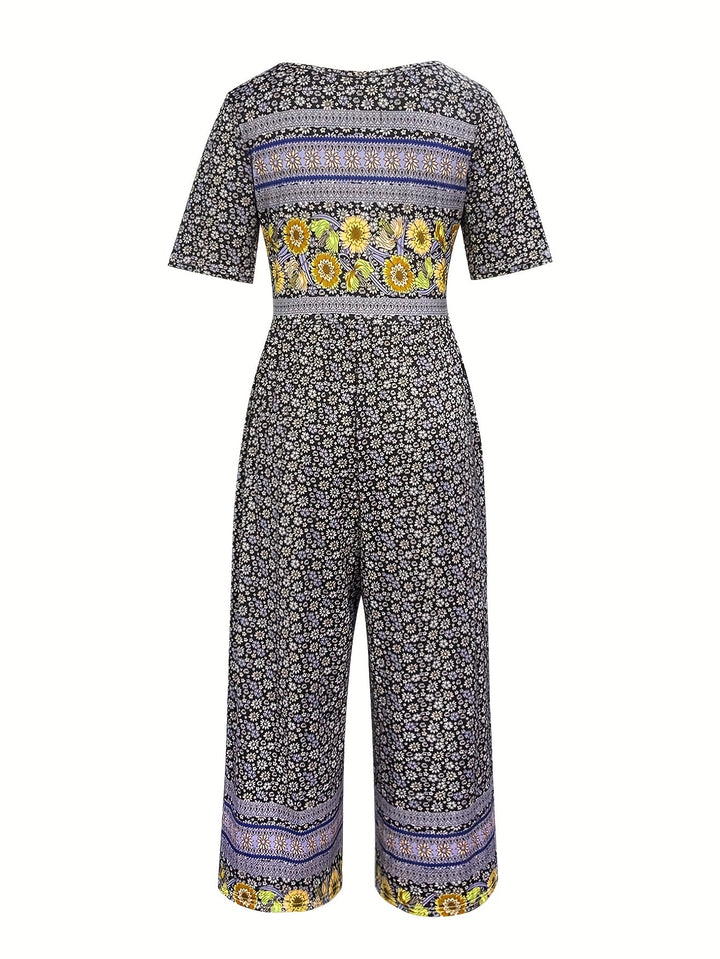 Teri-Floral Print Casual Versatile Dress