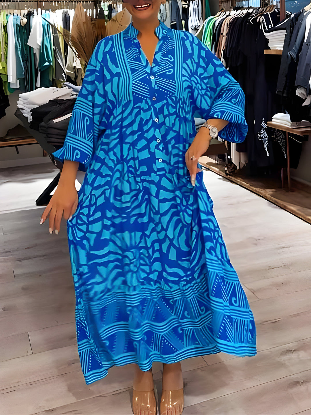 Ava –Dress with Artistic Print