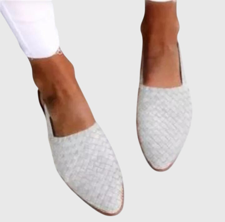 Selene | Woven Loafers With Open Toe For Women