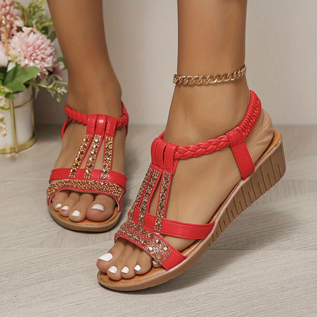Alessia | Wedge Sandals With T-Strap For Women