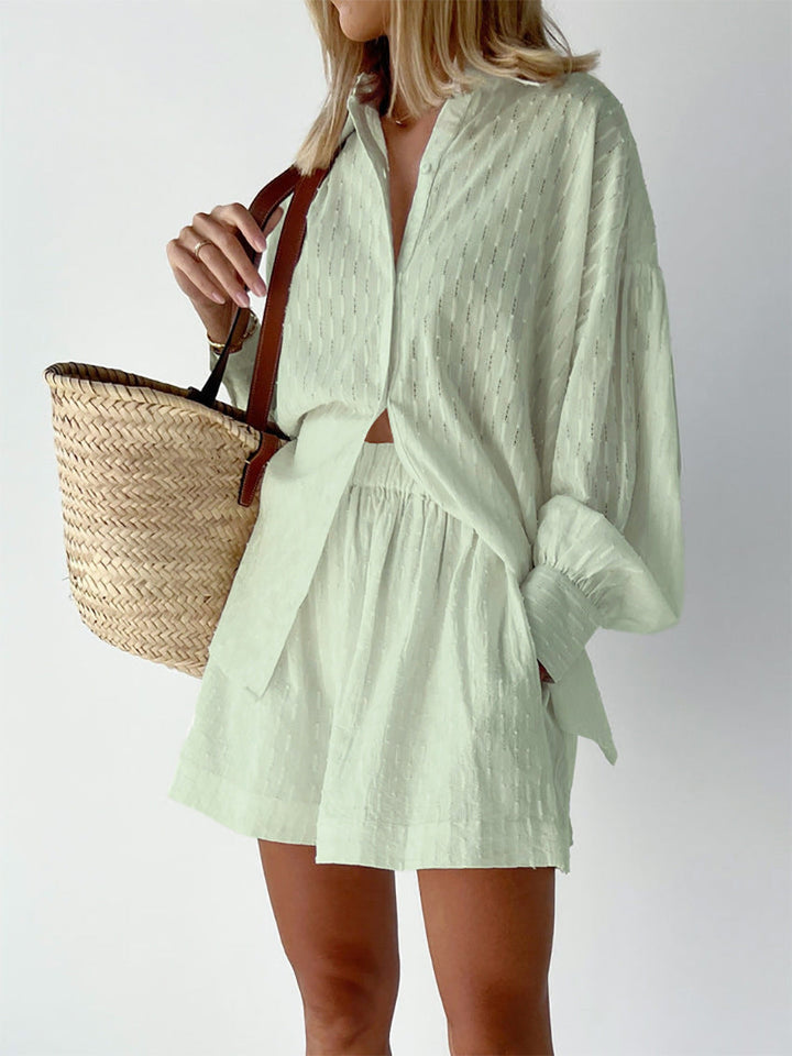 Cesca | Chic Shirt &amp; Shorts Set ( Almost out of stock)