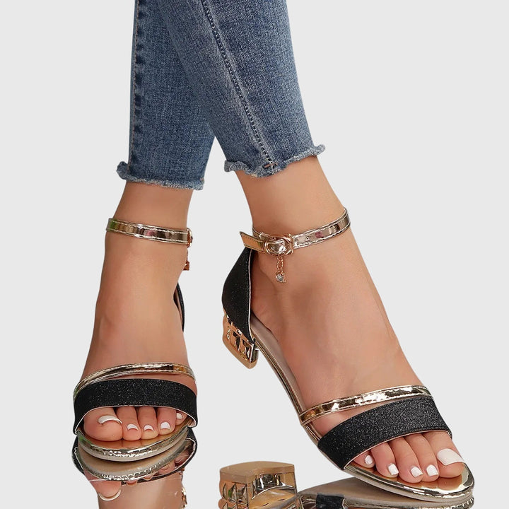 Everild | Block Heel Sandals With Ankle Strap For Women