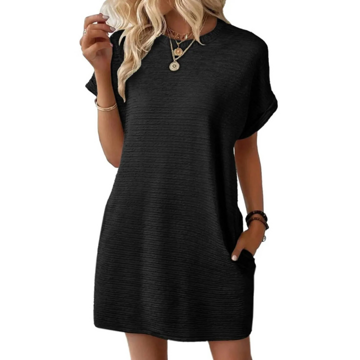 TASHA™ – Casual Minimalist Round Neck Summer Dress