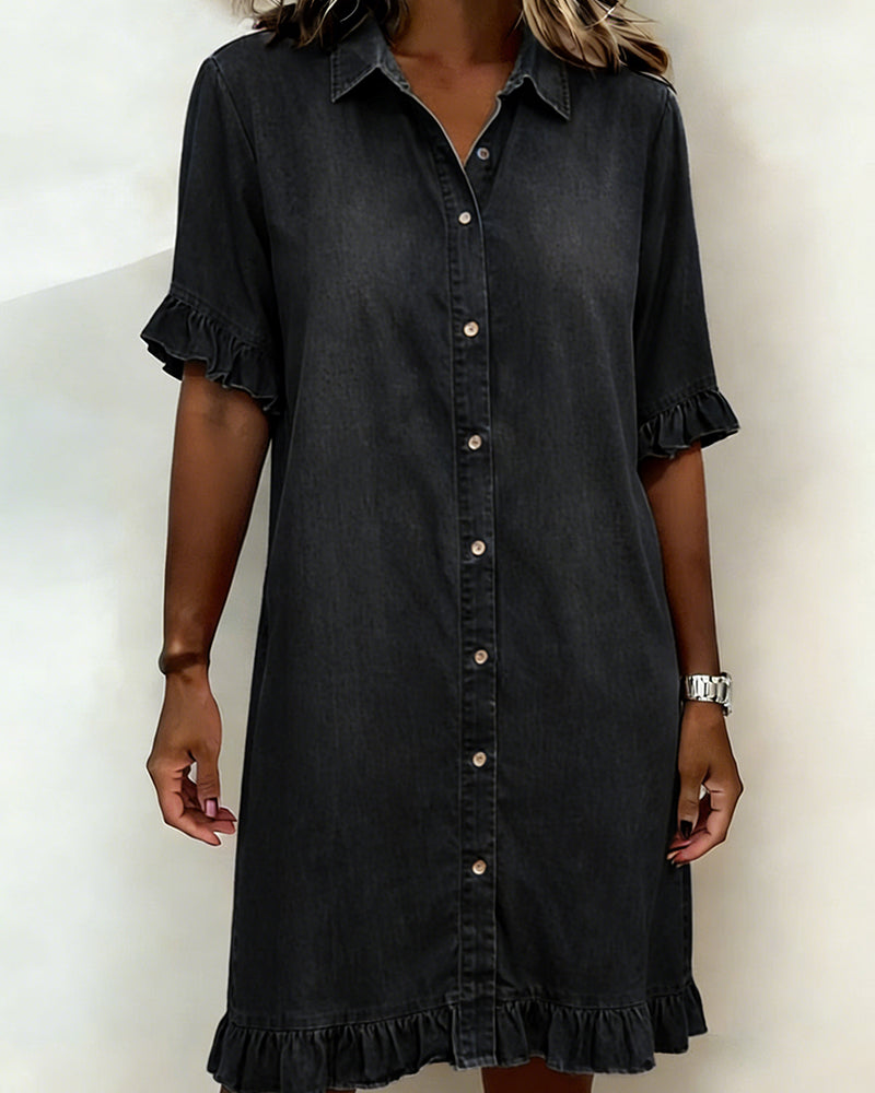 Marina | Ruffle Shirt Dress
