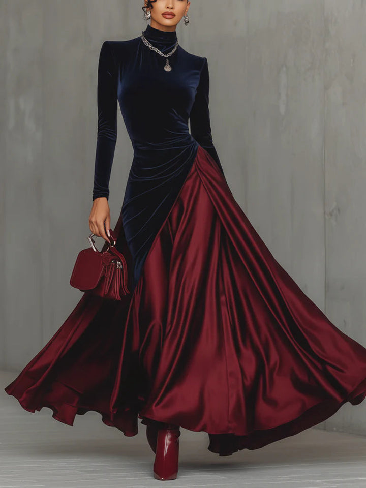 Clara™ - Velvet &amp; Satin Gown