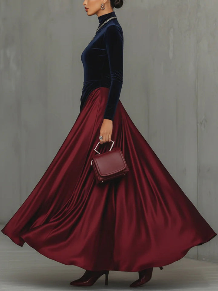 Clara™ - Velvet &amp; Satin Gown
