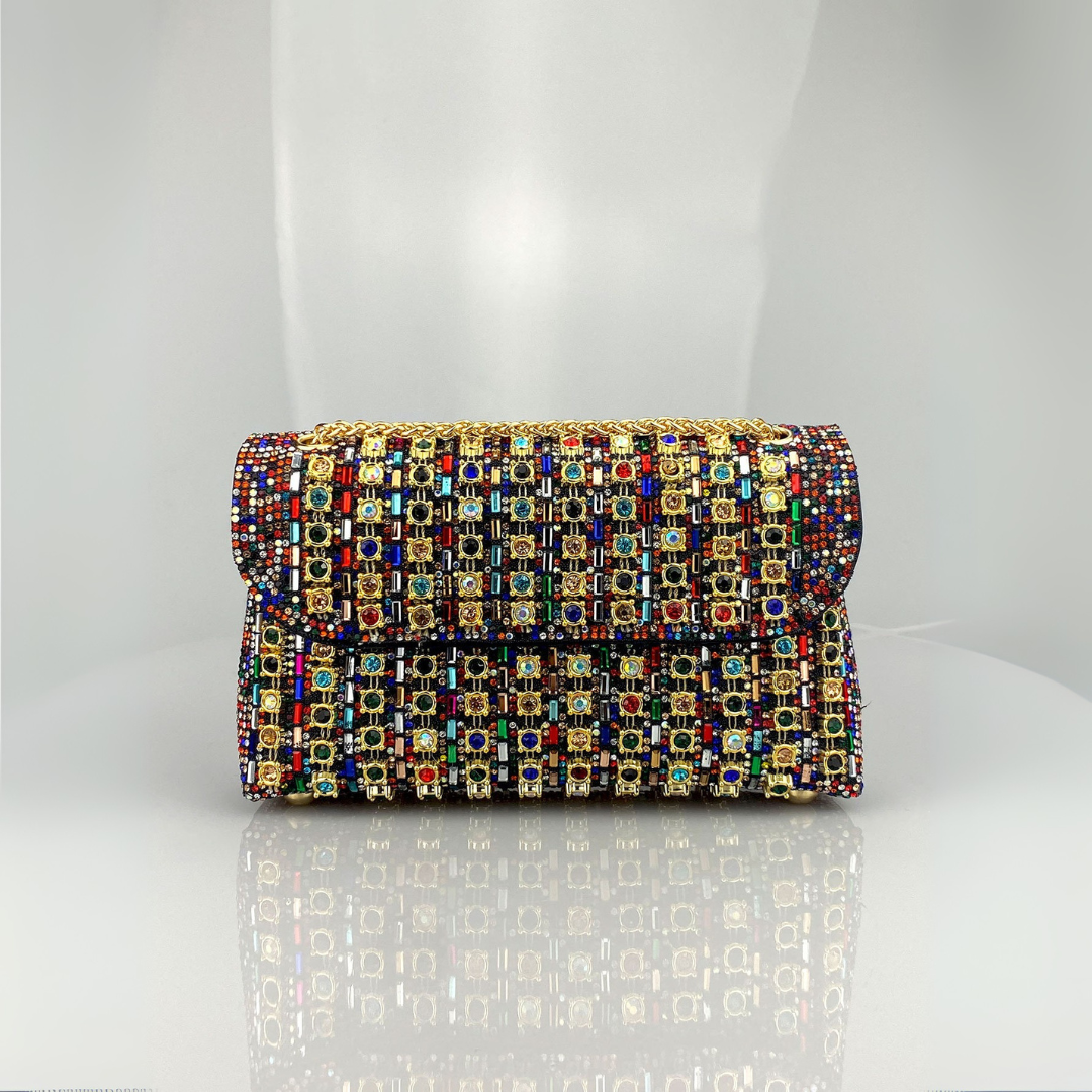 Jessie™ - Chic Chain Coloured Diamond Shoulder Bag
