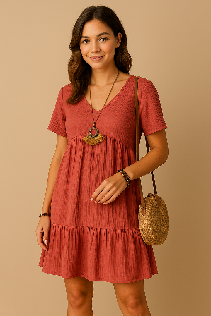 Chloe | Elegant Comfort Mini Dress