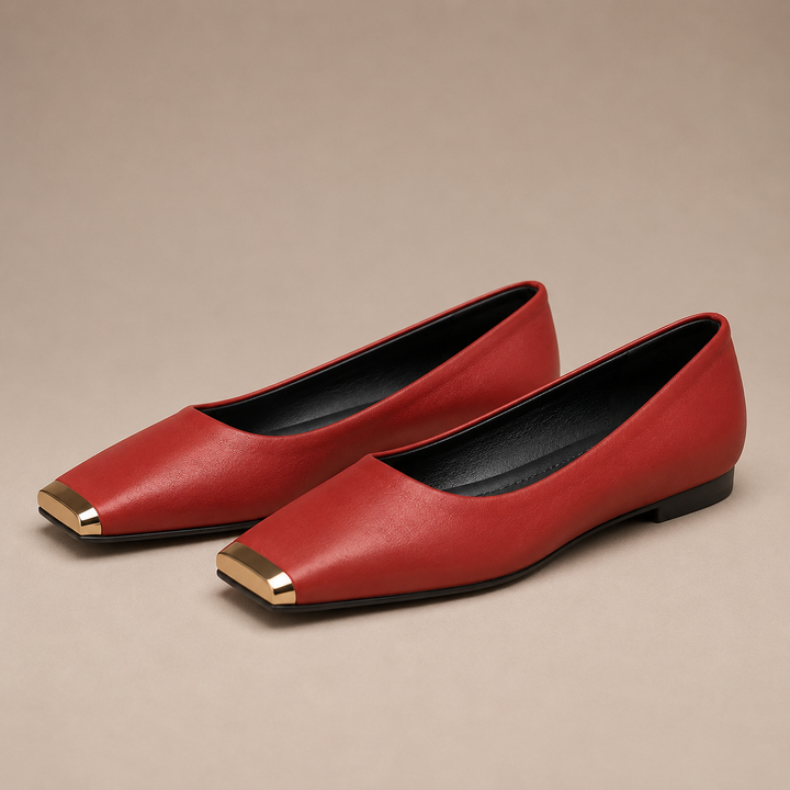 VIVIENNE LEATHER FLATS