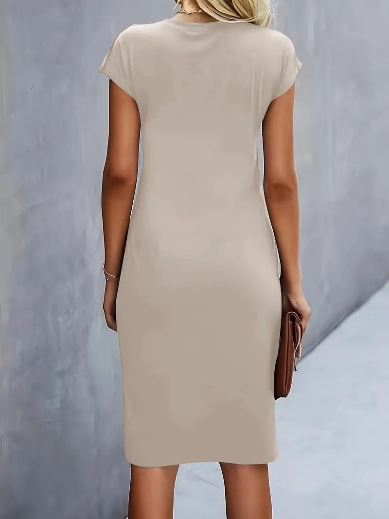Adelina™ - Stylish Round Neck Dress