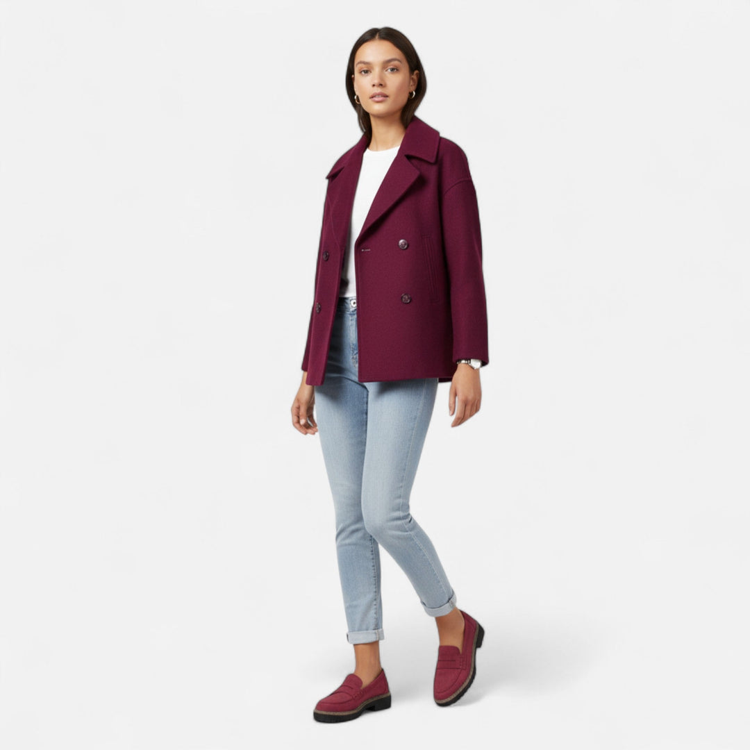 Myla | Double-Breasted Cropped Blazer For Women