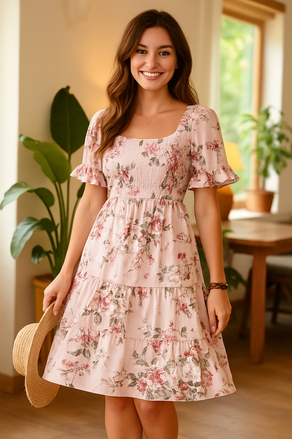 Jezzy | Stylish Floral Tiered Dress