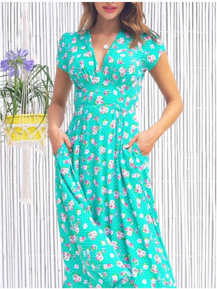 MAE – FLORAL BUTTON-DOWN MIDI DRESS