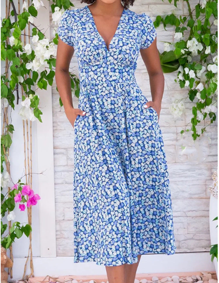 MAE – FLORAL BUTTON-DOWN MIDI DRESS