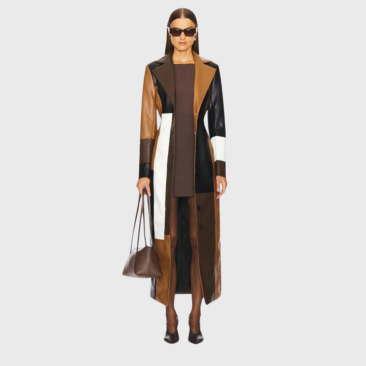 Long patchwork coat