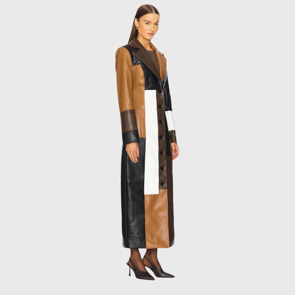 Long patchwork coat