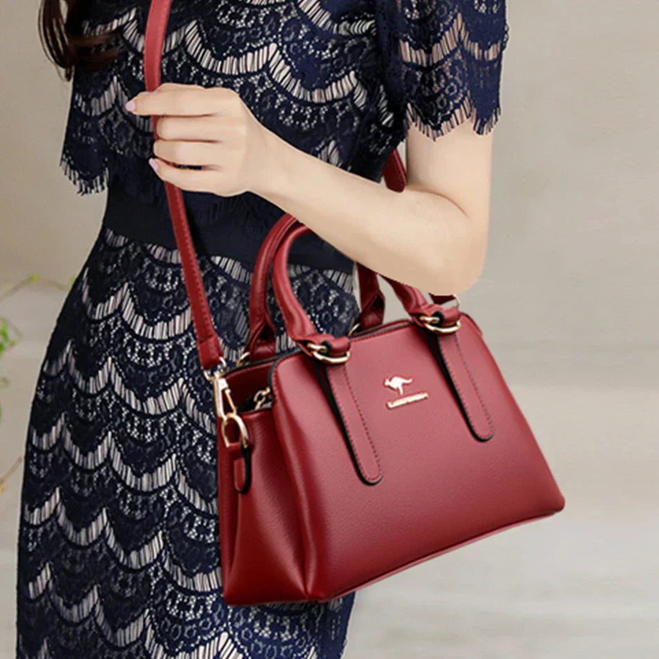 MARIA | BURGUNDY HANDBAG