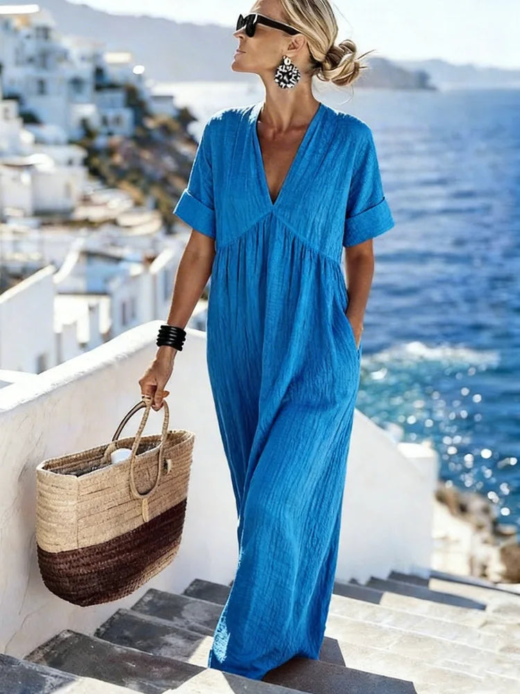 Amelia | Flowing V-neck maxi dress