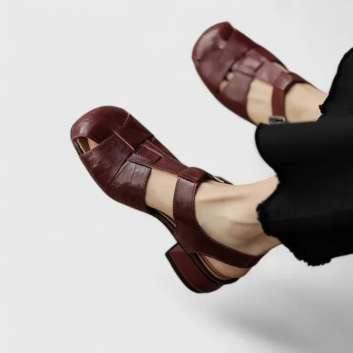 Cordelia | Open Toe Leather Sandals For Women