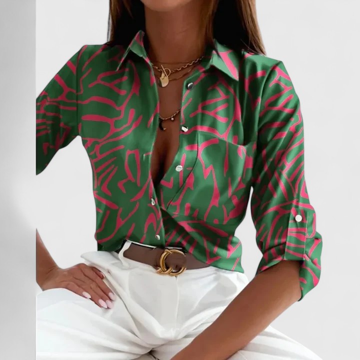 Lisette | Button-Down Long Sleeve Blouse For Women