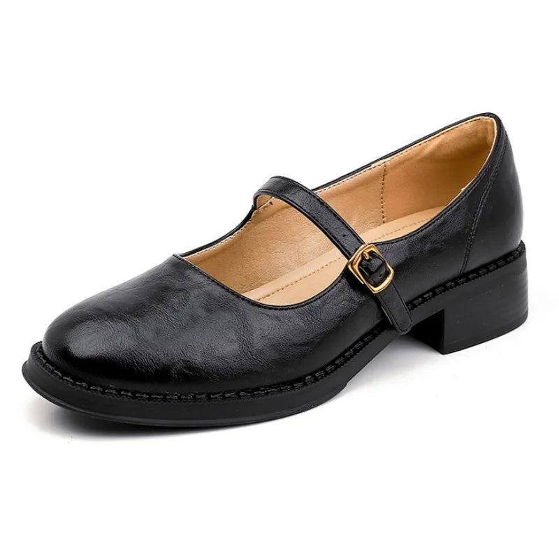 Laure | Mary Jane Leather Loafers For Women