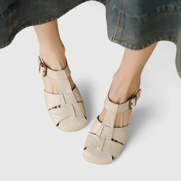Cordelia | Open Toe Leather Sandals For Women