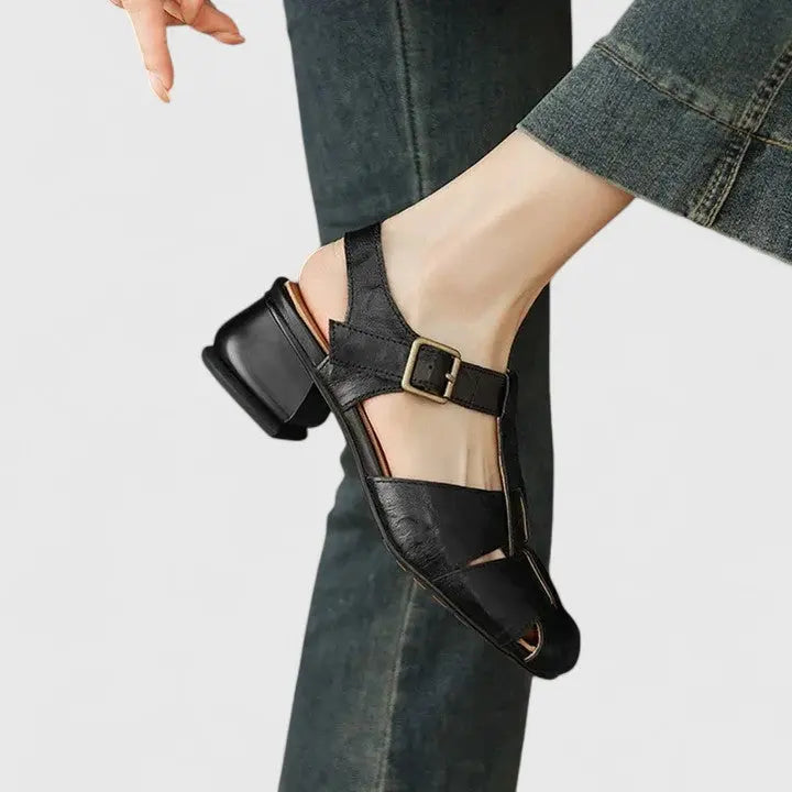 Cordelia | Open Toe Leather Sandals For Women