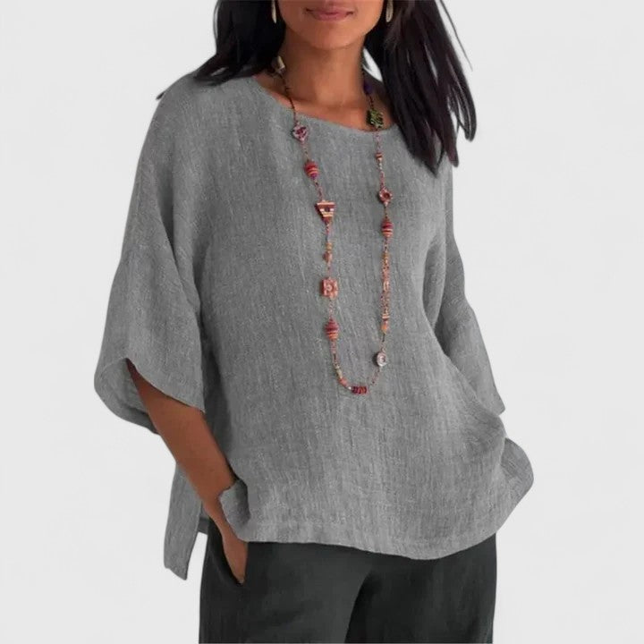 Mireille | Oversized Linen Blouse For Women