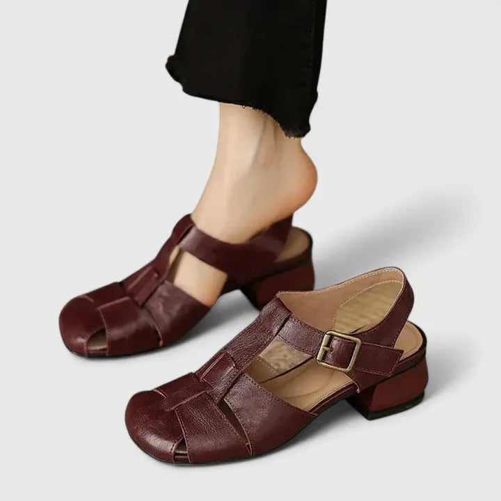 Cordelia | Open Toe Leather Sandals For Women