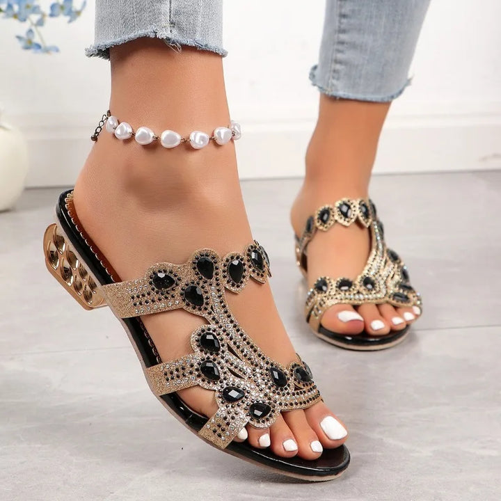 Linda | Open Toe Embellished Sandals For Women