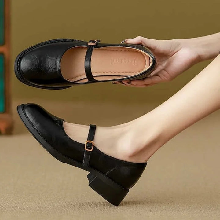 Laure | Mary Jane Leather Loafers For Women
