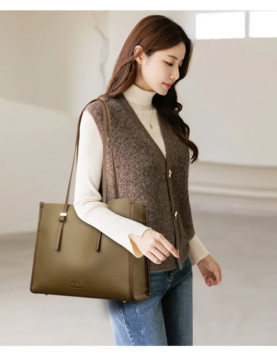 LIVA | SPACIOUS LEATHER-LOOK BAG