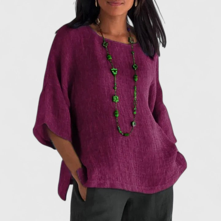 Mireille | Oversized Linen Blouse For Women